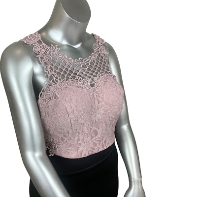 City Studio NWT 18W PL Social Lace Sleeveless Dress Prom Top $99 R123