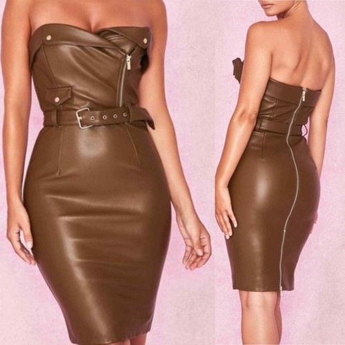 House of CB green olive faux leather 