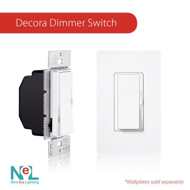 LED Decora Rocker Dimmer Single & 3-Way Switch CFL 600W / LED 150W