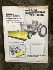 Original Rare Vintage Dynco Front Blades for Farm & Industrial Tractors flyer