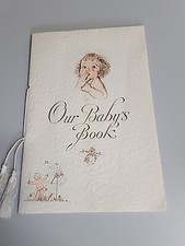 Vintage 1950 "Our Baby's Book" Unused Beautiful Illustrations 6"x9.25" PB5
