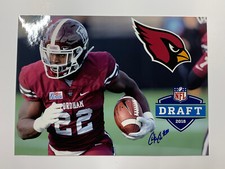 Chase Edmonds Signed Arizona Cardinals 2018 NFL Draft 8x11 Photo Fordham