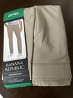 Banana Republic Mens Flat Front Pants Timber Wolf Khaki  38x 30 Slim Fit NIP — photo 1
