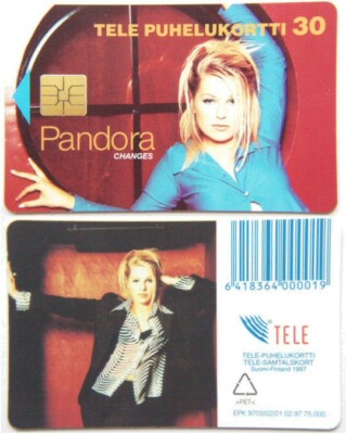 Finnland Telefonkarte - Pandora, Änderungen