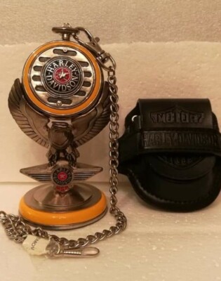 harley davidson uhr Fat Boy gelbe Köpfe 
