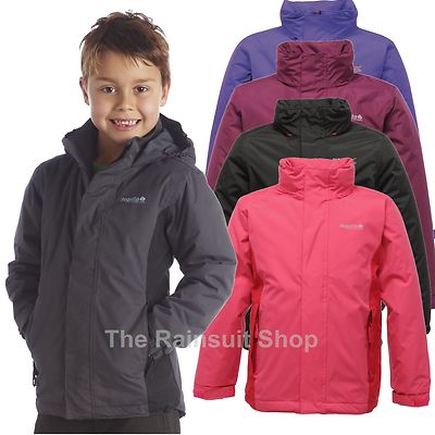 REGATTA OBSTACLE WATERPROOF KIDS RAIN COAT JACKET