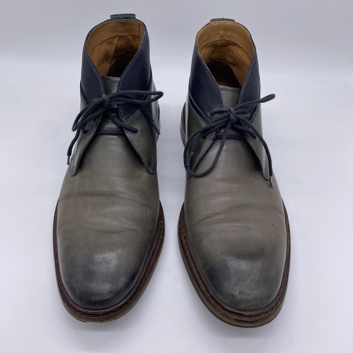 Cole Haan Chukka Boots Men\'s 11M William Welt Leather Dress Casual Lace Up Shoes Cole Haan Lace Up Boots for Men with Upper Leather for Sale  main image 4