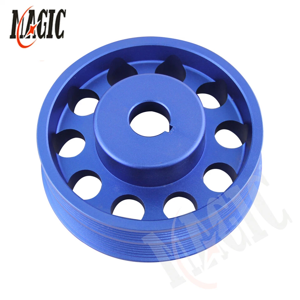 Light Weight Aluminum Crankshaft Pulley For Subaru Impreza WRX STI Forester Blue Foto 3 de 4