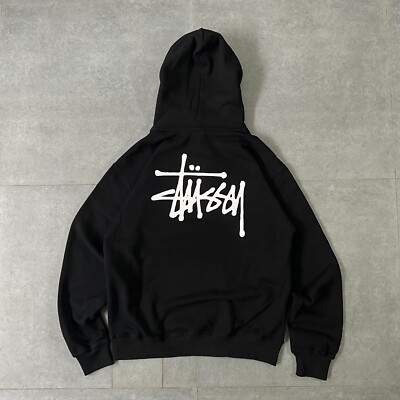 BRAND NEW STUSSY BASIC HOODIE BLACK - MEDIUM | eBay