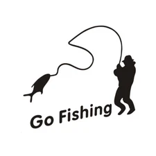 1pc Skeleton Fishing Car Stickers Waterproof Masking Scratch Creativity Sticker