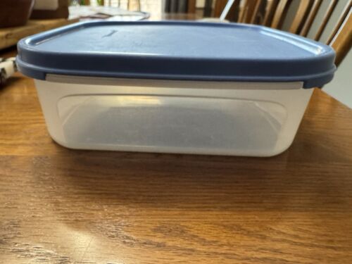 Tupperware Modular Mates Square #1 5 Cups 1619-2, Blue Lid