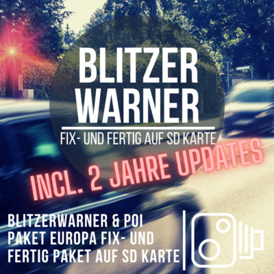 Blitzerwarner Paket passend für Skoda Columbus auf SD Karte incl. 2 J Updates