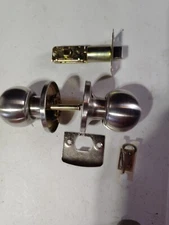 6Bedroom,Closet Door Knob In Box. I Have 6 Of Same Knob. Push To Lock On Inside.