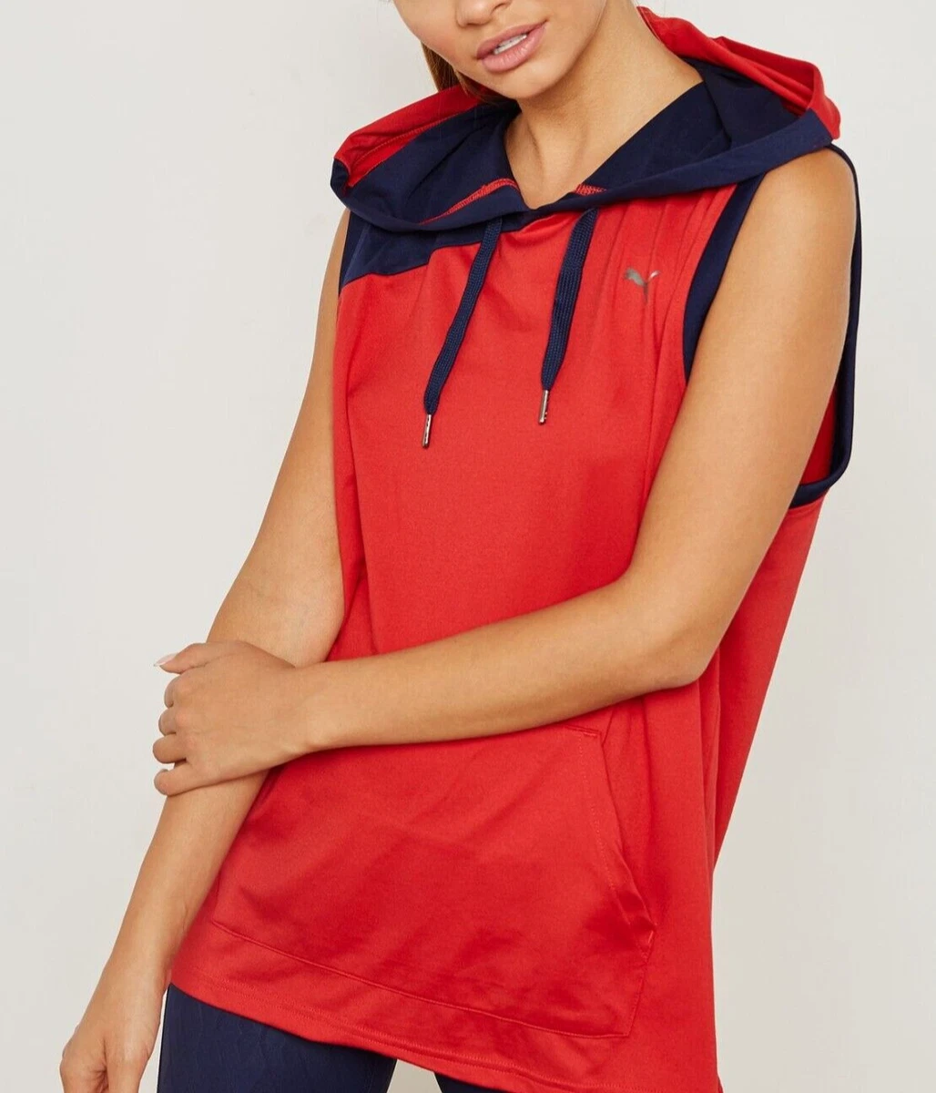 Red puma hoodie womens sales