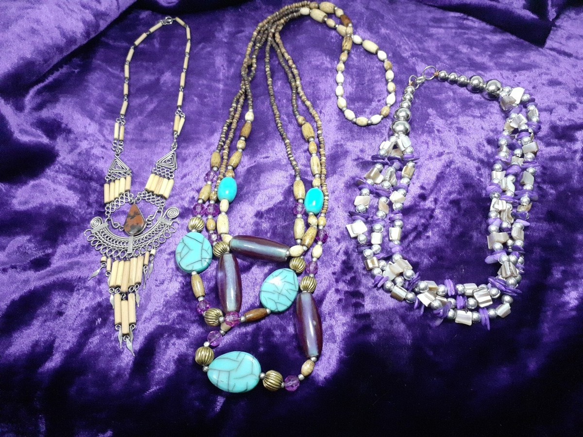HIPPY BOHO* necklace X Costume Jewellery Bundle UK