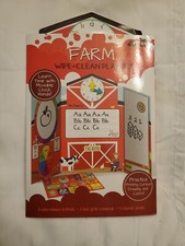 FARM Wipe Clean Play Set Pre K-1 Learn Time, Letters, Drawing, Colors - NEW