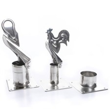 Kaminabdeckung Schornsteinaufsatz Edelstahl Lüftungsaufsatz Grundplatte wählbar