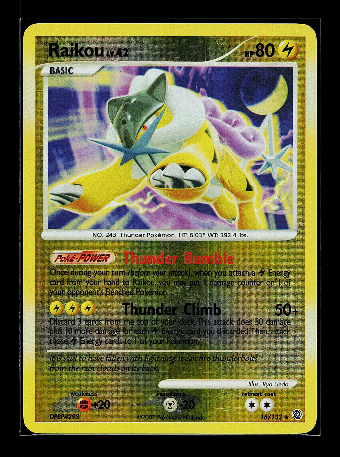 Pokemon Card⚡️ Raikou #16 (Cracked Ice Holo) Rare [Secret Wond. Deck  Exclus] LP