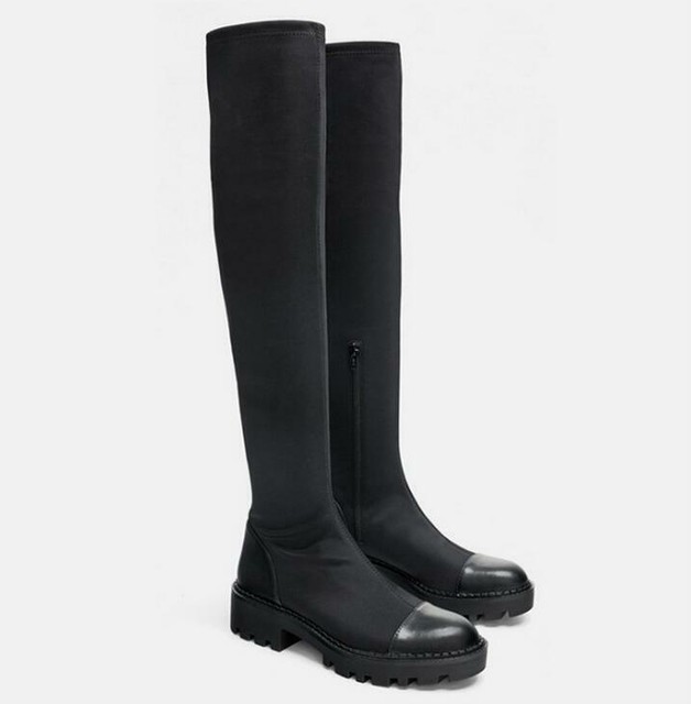 slim leg thigh high boots