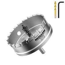 (3-7/8''|99Mm) Heavy Duty Carbide Hole Saw with 2 Pilot Drill Bits, Hole Cutter 