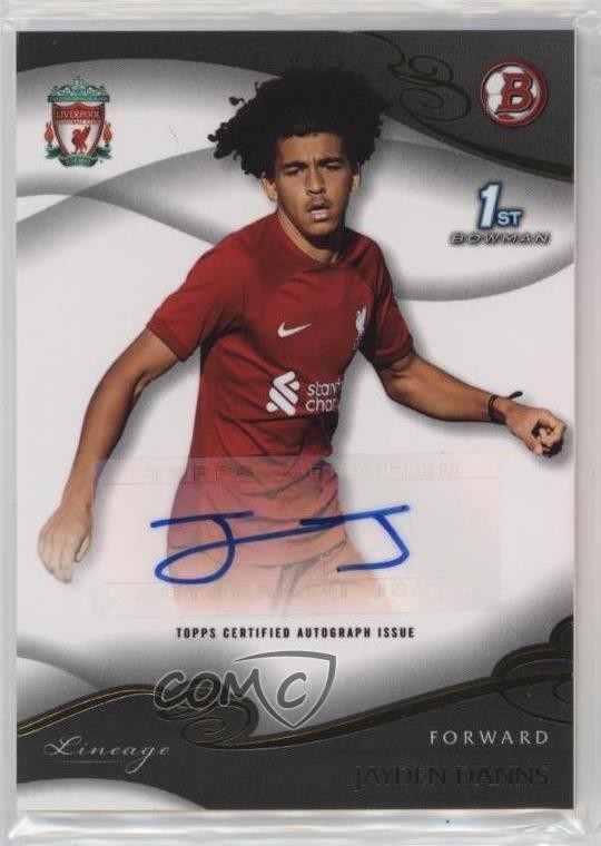 2022-23 Topps Liverpool FC Lineage Bowman Academy Auto Jayden Danns #AU-JD 0nr3