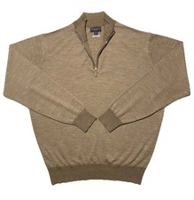 Peter Millar Collection 1/4Zip Men's Sweater Merino, Silk  Cashmere Sz XL Italy