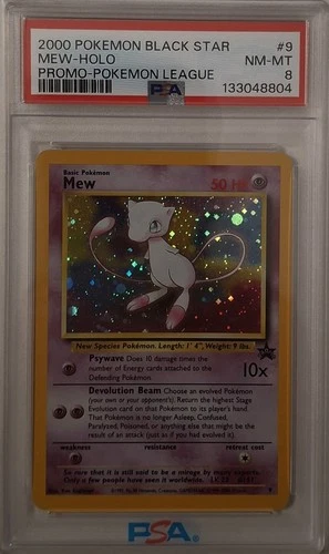 Mew Black Star Promo Pokemon card #9 PSA 8 NMINT Vintage Bu7
