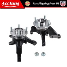 Pair Front LH RH Wheel Bearing Hub Knuckle Assembly For Nissan Versa 1.6L 13-19