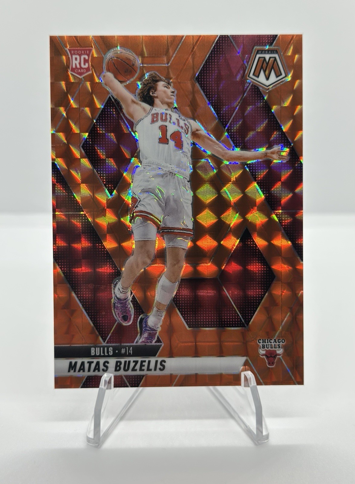 2024-25 Mosaic Matas Buzelis Orange /249 RC Rookie Bulls 223