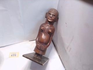 Carved African Lady Figure