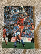 Alex Mcleish Testimonial Review Football Programme 1989 Aberdeen