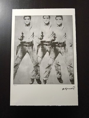 ANDY WARHOL nummeriertes Litho Poster 15x22,5'' POP ART Castelly NY Trouble Elvis