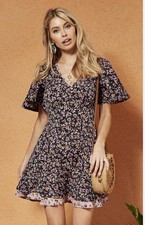 Band Of Gypsys Women  s Floral Print Dress In Size Medium