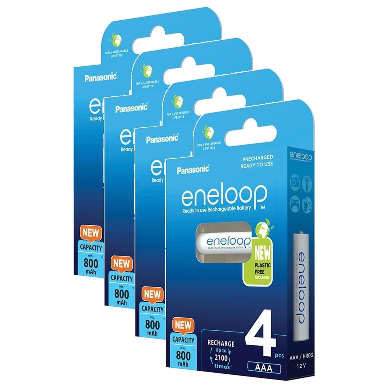 Piles rechargeables Micro AAA Panasonic Eneloops BK-4MCDE par lot de 4