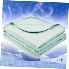 Cooling Blanket for Hot Sleepers, Lightweight 60 x 80 Inches - Twin Teal Green