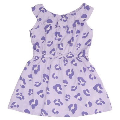 H&M, Kleid, Größe: 92, Lila, Polyester, Leopard, Mädchen #d0O