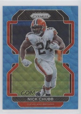 2021 Panini Prizm Blue Wave Prizm 70/199 Nick Chubb #264 04qn