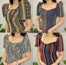 Modern Filipiniana Top Ethnic Design Mestiza Sleeve BUY 3 GET 1 FREE