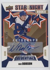 2019-20 Credentials Star of the Night 3rd Stars Rookies /49 Noah Dobson Auto f0l