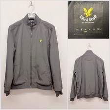 LYLE & SCOTT Men's Black Lightweight Full Zip Jacket Medium Logo Wind Breaker
