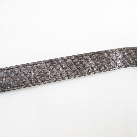 Cividini Narrow Belt Plain Leather Python Pattern… - image 7