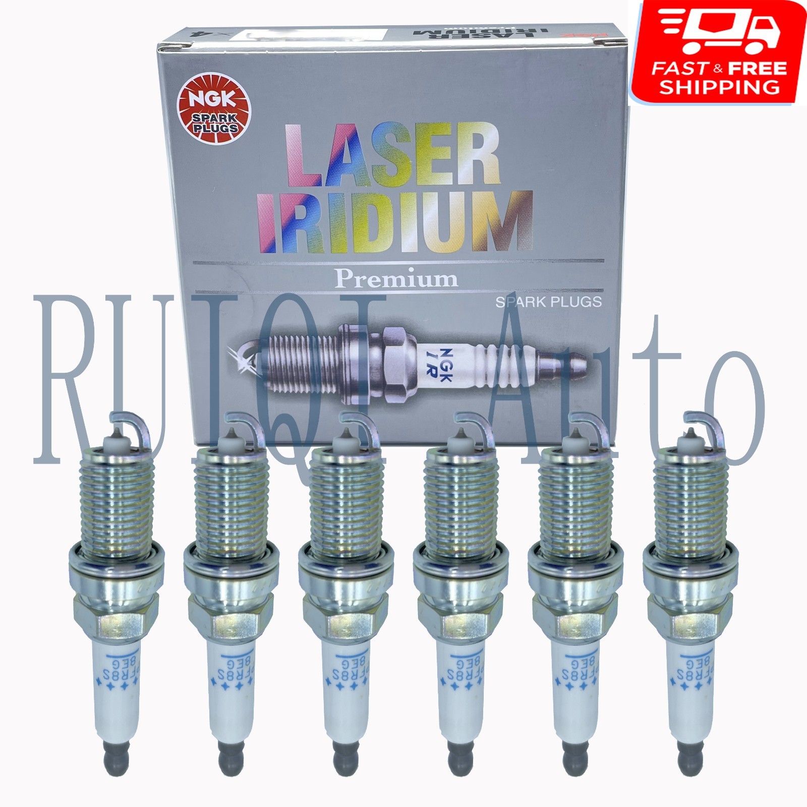 Pack of 6 Genuine NGK 94460 Laser Platinum Spark Plugs PFR8S8EG