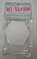 Hi-Straw Plastic Mesh Canvas 3 Inch Hexagon Package of 10  pieces