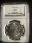 Certified 1878-S Morgan Silver Dollar NGC MS62 $1