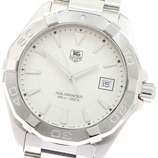 TAG HEUER Aquaracer WAY1111.BA0910 Date Silver Dial Quartz Men's Watch_941308