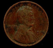 1909-P Lincoln Wheat Cent Penny Red/Brown Color F/VF Condition