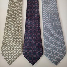 Hermes silk tie set of 3 80-90mm wide 1420-1540mm long used