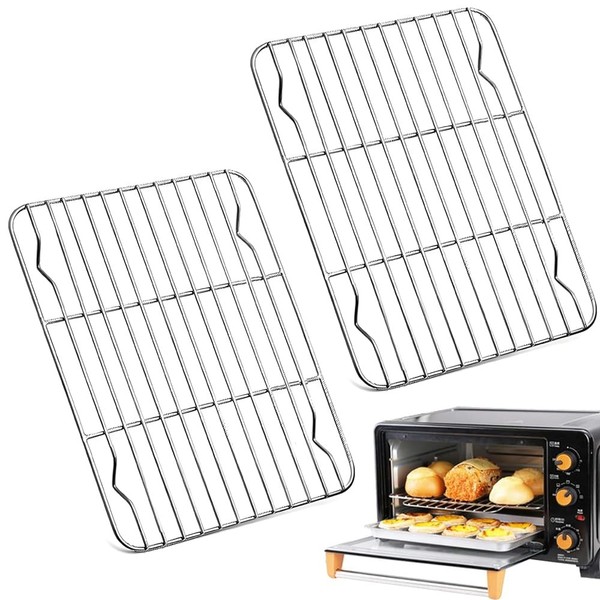 Kuchengitter AbküHlgitter Edelstahl Rechteckig Backen Kochen Grillen 21,5X14,5Cm-image