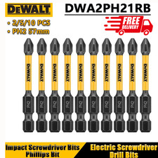 DeWALT DWA2PH21RB PH2 57mm FLEXTORQ High Impact Screwdriver Bits UK Seller