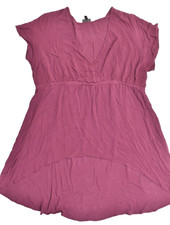 Torrid Womens Plus Size 3 Purple Crepe Rayon Faux Wrap Short Sleeve Empire Waist